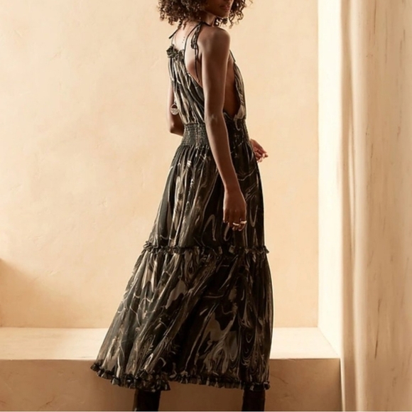 Banana Republic NWTs Halter Maxi Dress - Picture 2 of 7